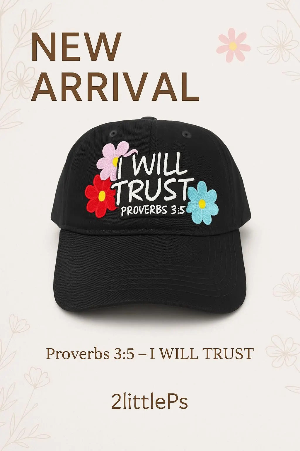 Christian Hat  Proverbs I Will Trust Bible Verse Baseball Cap