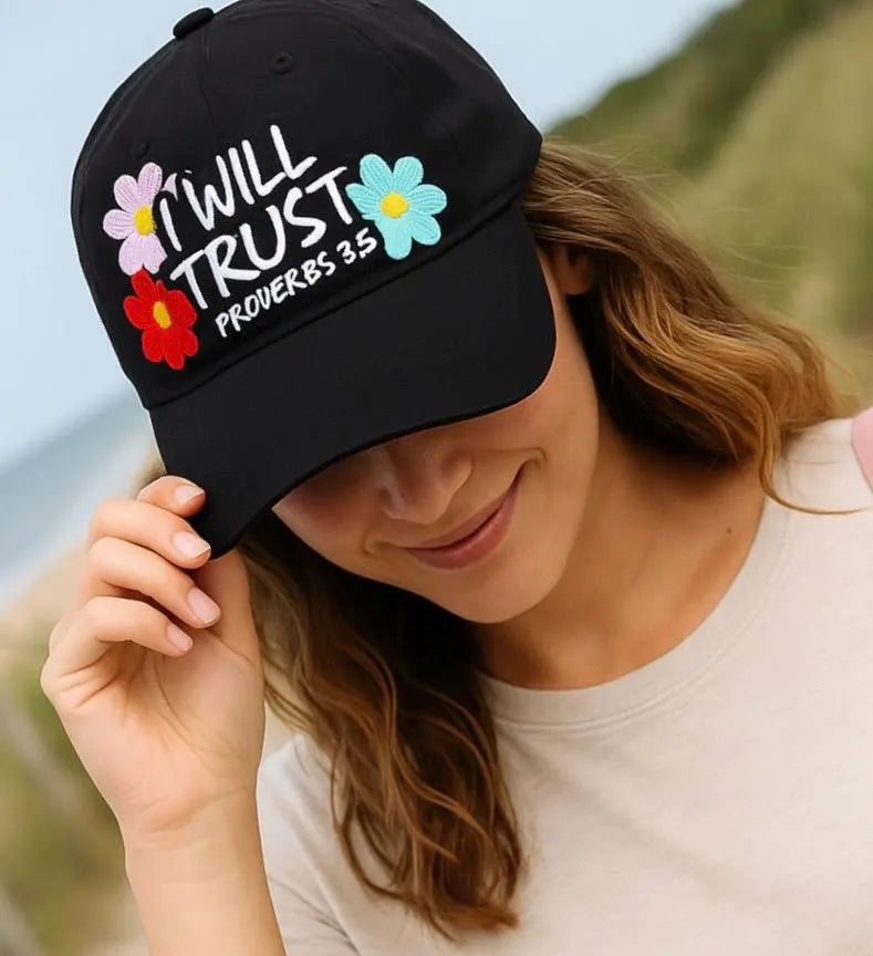 Christian Hat  Proverbs I Will Trust Bible Verse Baseball Cap