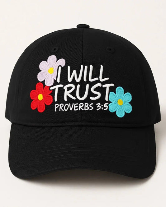 Christian Hat  Proverbs I Will Trust Bible Verse Baseball Cap