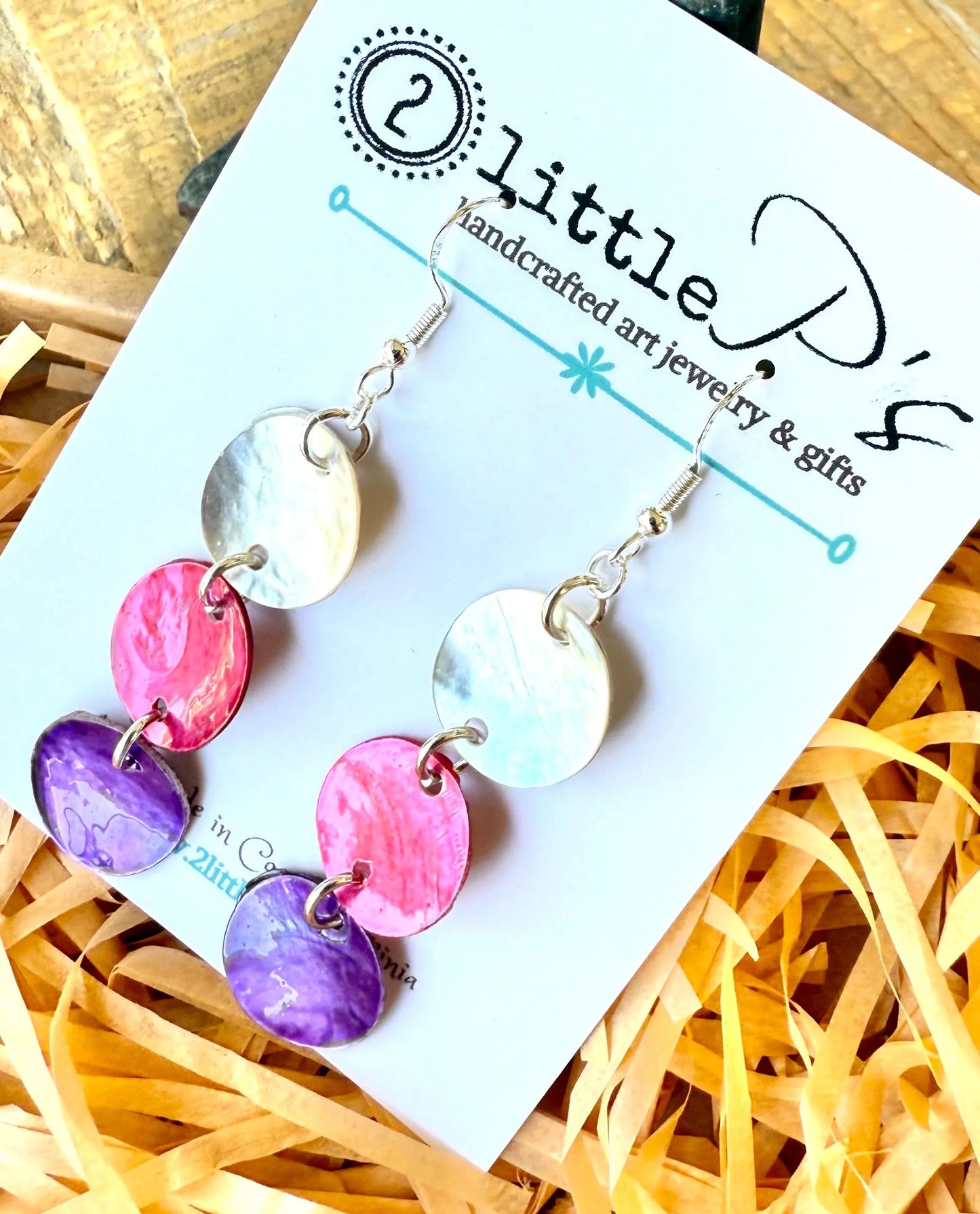Handcrafted Shell Dangle Earrings – Sterling Silver Findings | 2littlePs