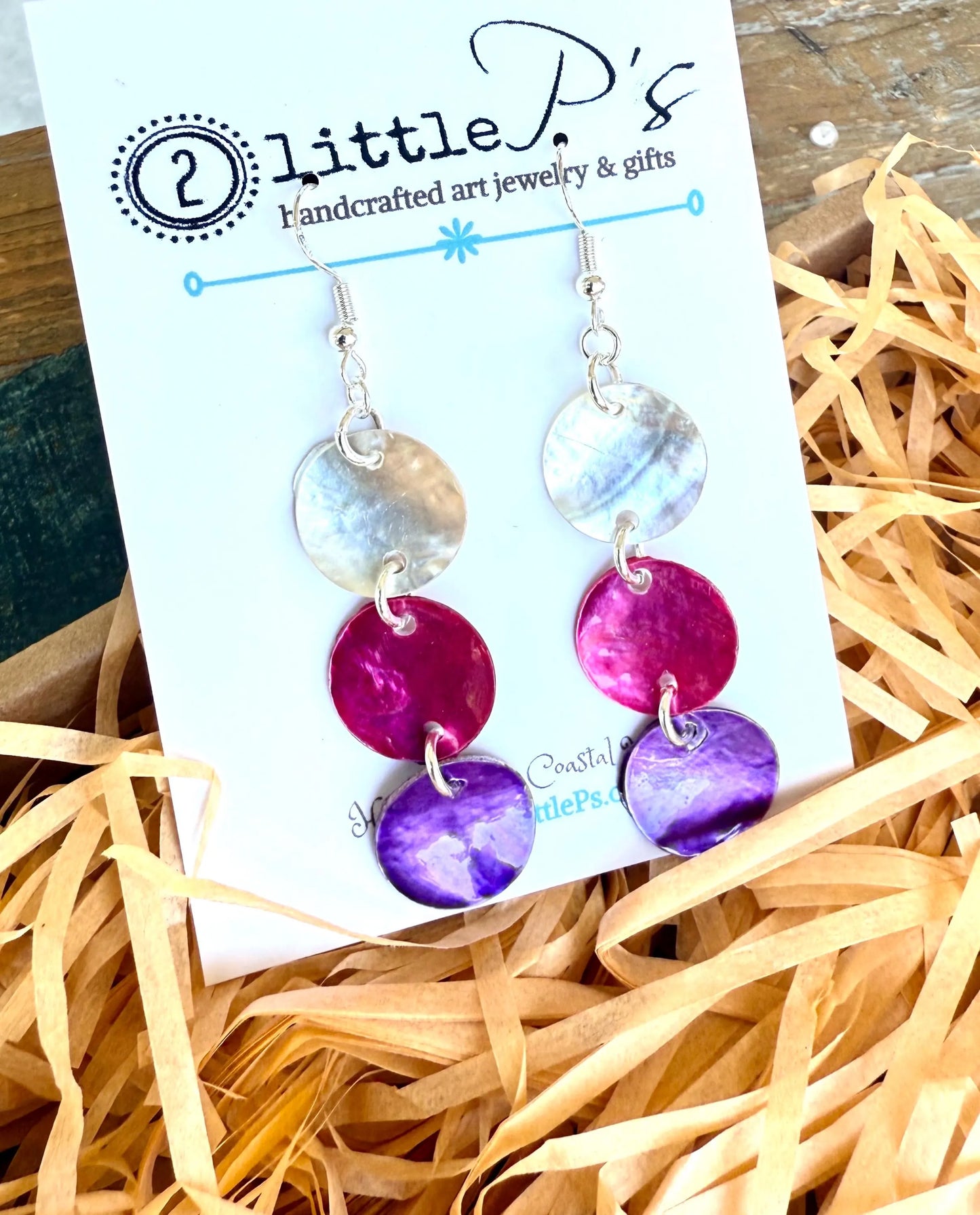 Handcrafted Shell Dangle Earrings – Sterling Silver Findings | 2littlePs