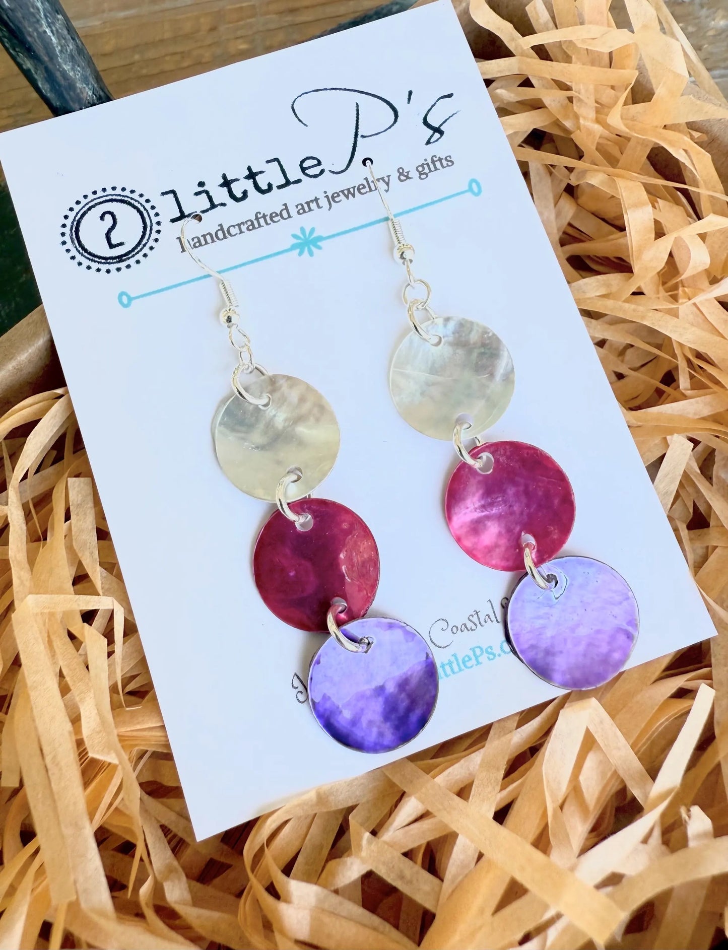 Handcrafted Shell Dangle Earrings – Sterling Silver Findings | 2littlePs