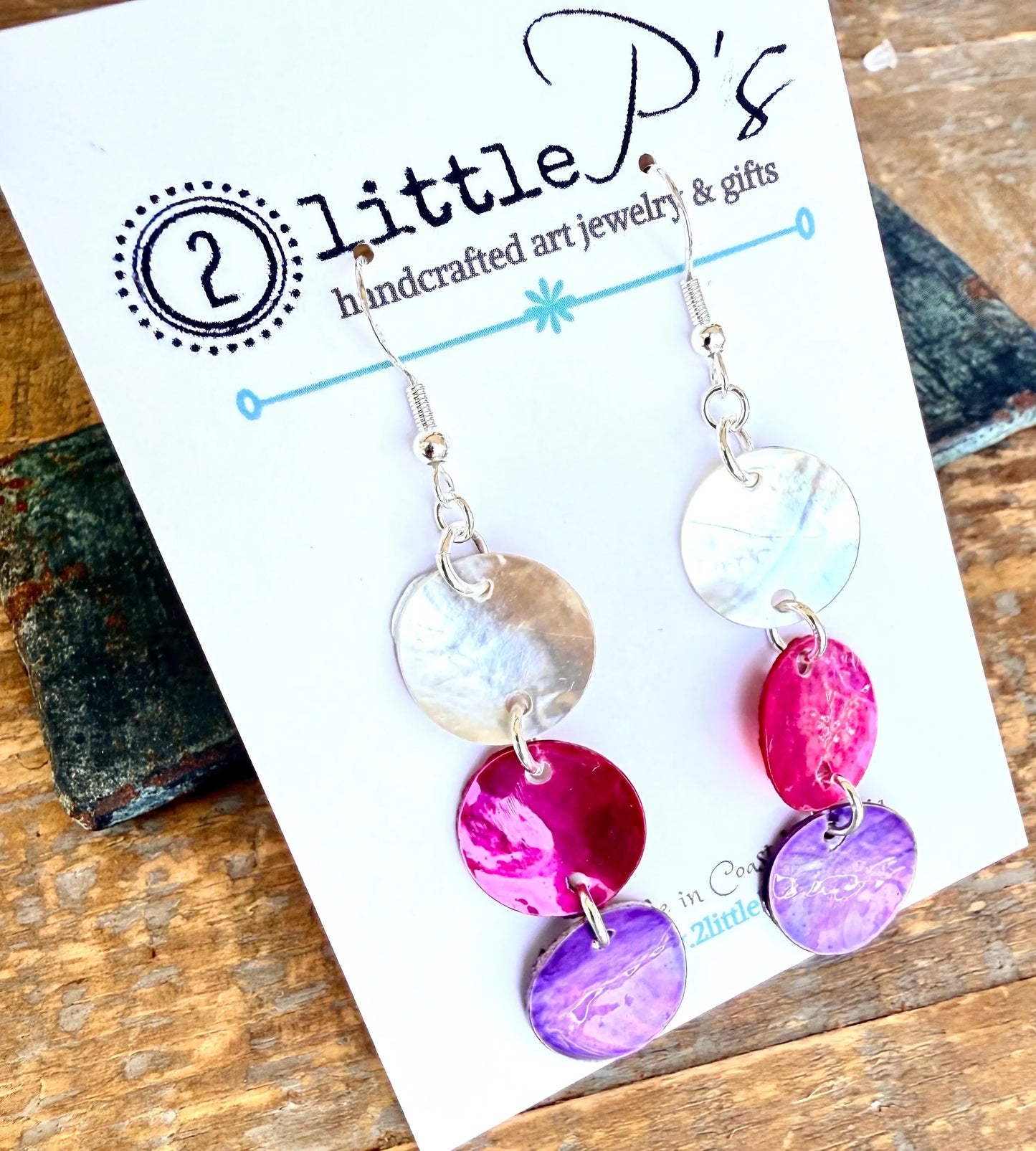 Handcrafted Shell Dangle Earrings – Sterling Silver Findings | 2littlePs