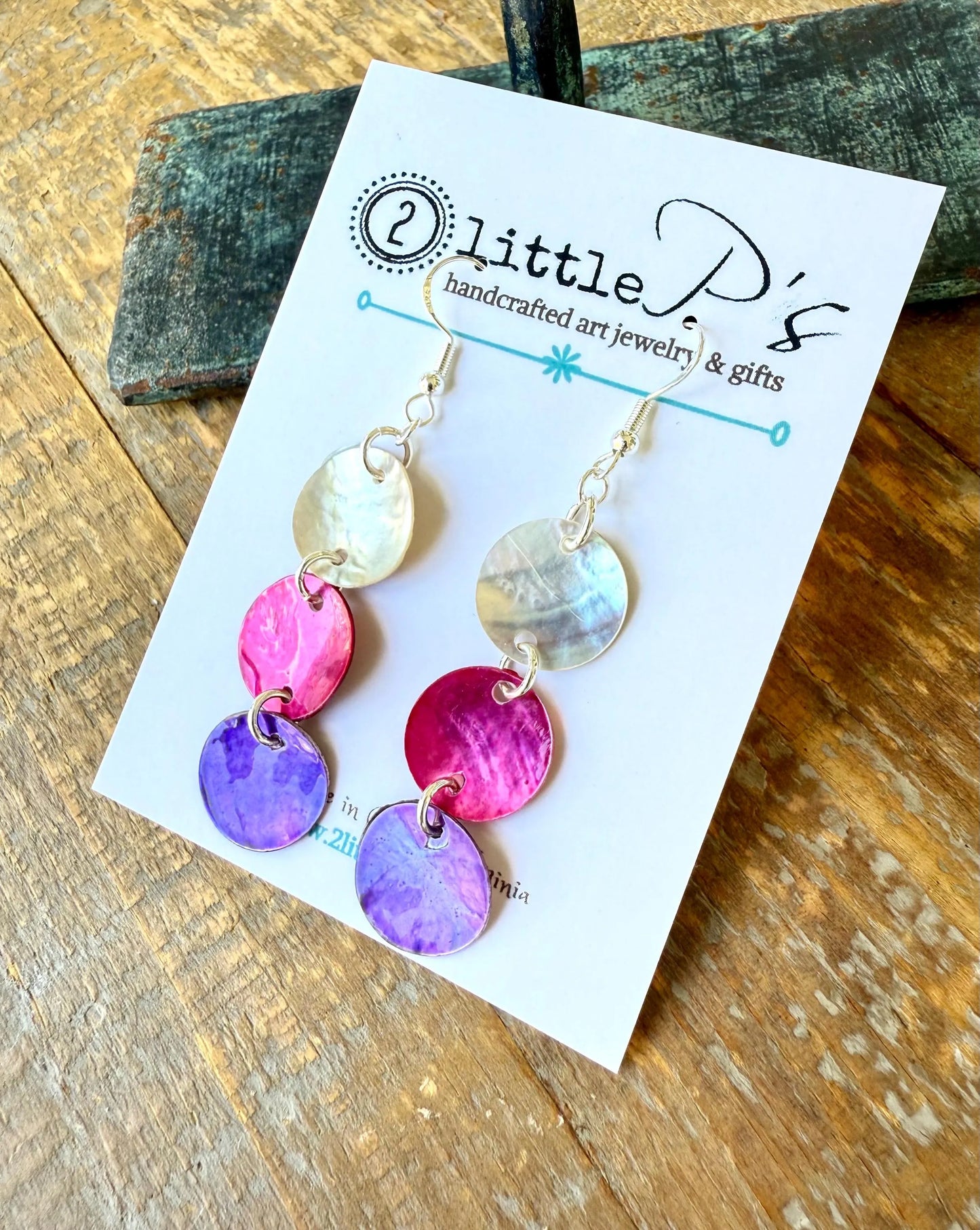 Handcrafted Shell Dangle Earrings – Sterling Silver Findings | 2littlePs