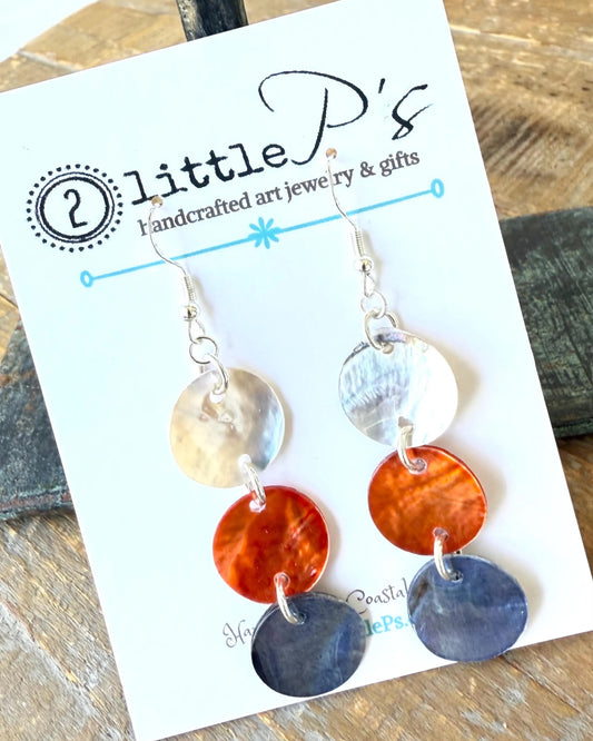 Handcrafted Shell Dangle Earrings – Sterling Silver Findings | 2littlePs
