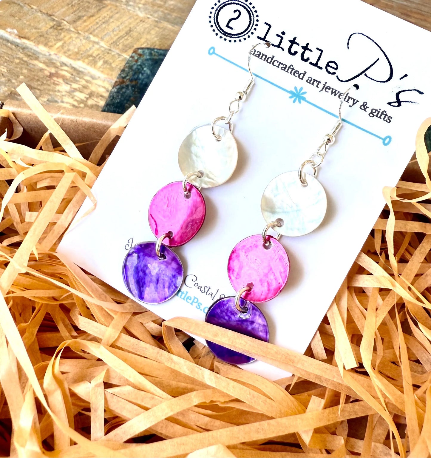 Handcrafted Shell Dangle Earrings – Sterling Silver Findings | 2littlePs
